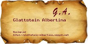 Glattstein Albertina névjegykártya